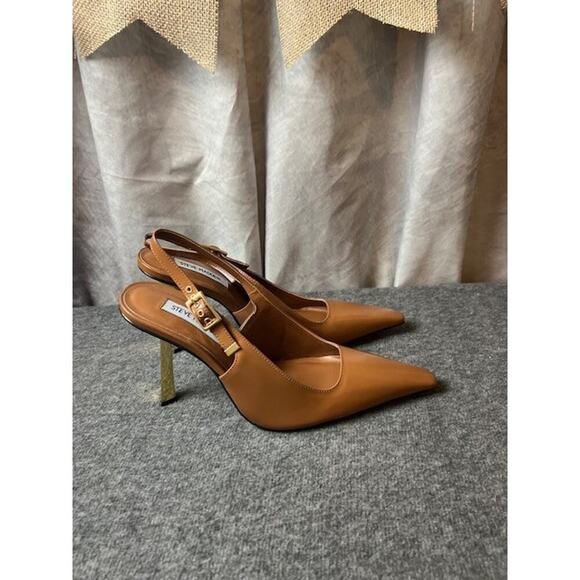Woman's Heels Steve Madden Divine Camel Leather Size 9.5 - Picture 3 of 7